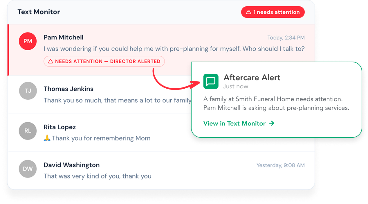 AI alerts inbox flagged message