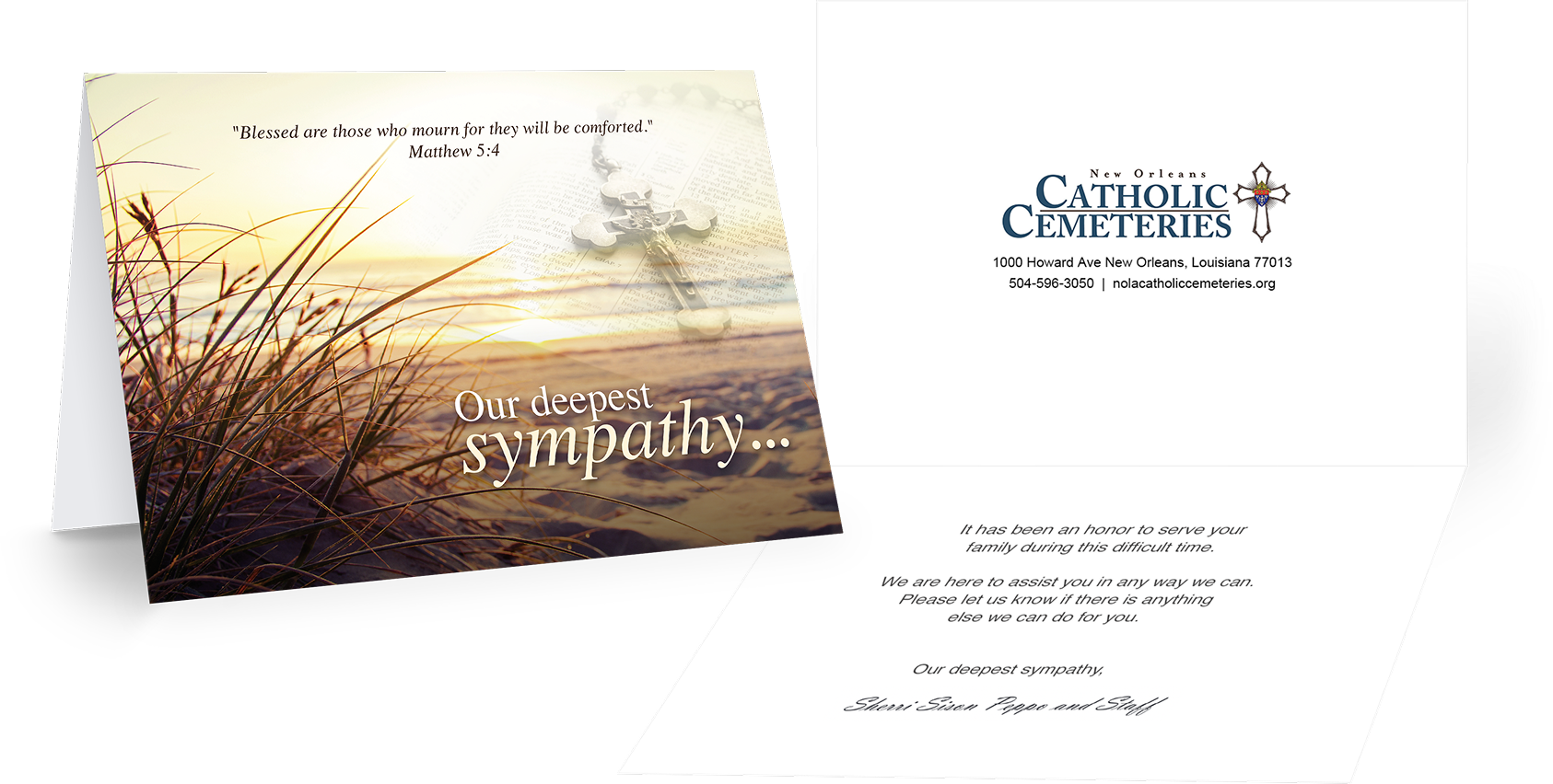 Cemetery Sympathy Card